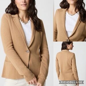 J. Crew Cecile Relaxed Sweater-Blazer in Soft Blush Size M